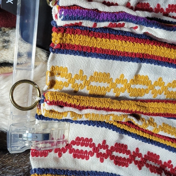 Vintage Short 1960 1970s Boho Curtains Rainbow - Picture 2 of 5